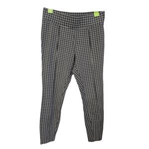 Old Navy Stevie High Rise Pants Women Sz Sm Checkered Dark Academia Work Style